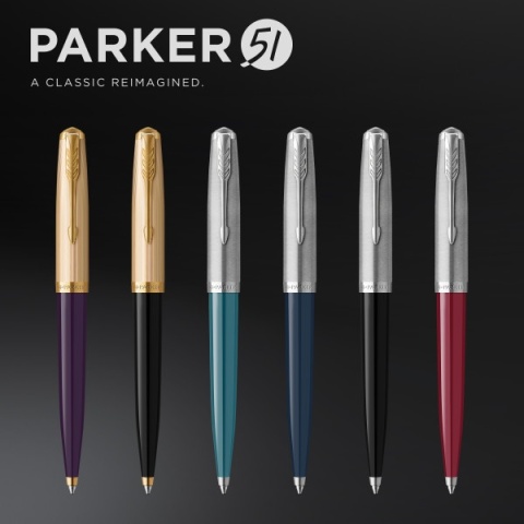 Długopis Długopis Parker 51 Burgund z chromowanym wykończeniem w Pudełku Premium Długopis Długopis Parker 51 Burgund z chromowanym wykończeniem w Pudełku Premium