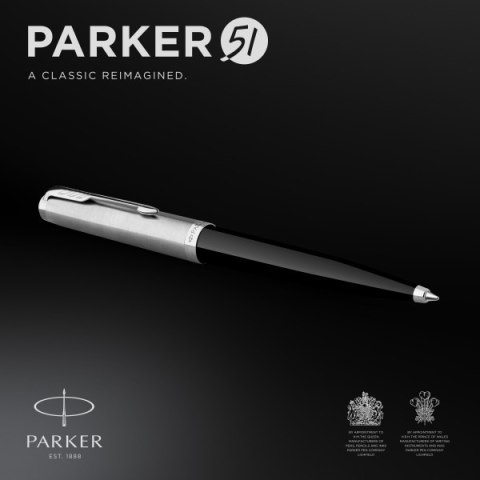 Długopis Parker 51 Czarny z chromowanym wykończeniem w Pudełku Premium Długopis Parker 51 Czarny z chromowanym wykończeniem w Pudełku Premium