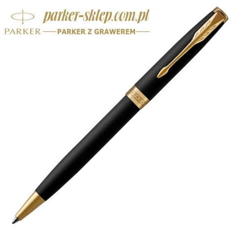 Długopis PARKER Sonnet długopis Matte Black GT ze Złotymi Wykończeniami w Pudełku Premium Długopis PARKER Sonnet długopis Matte Black GT ze Złotymi Wykończeniami w Pudełku Premium