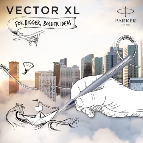 Pióro PARKER Vector XL Teal Morski Stalówka M w Pudełku Pióro PARKER Vector XL Teal Morski Stalówka M w Pudełku