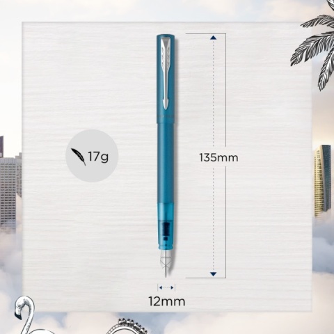 Pióro PARKER Vector XL Teal Morski Stalówka M w Pudełku Pióro PARKER Vector XL Teal Morski Stalówka M w Pudełku