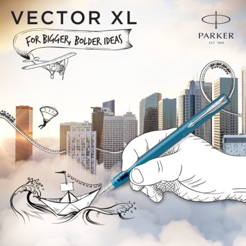 Pióro PARKER Vector XL Teal Morski Stalówka M w Pudełku Pióro PARKER Vector XL Teal Morski Stalówka M w Pudełku