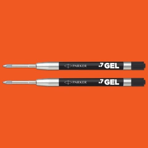Oryginalne Wkłady Żelowe PARKER do długopisu końcówka medium 0,7 mm 2 szt. Oryginalne Wkłady Żelowe PARKER do długopisu końcówka medium 0,7 mm 2 szt.