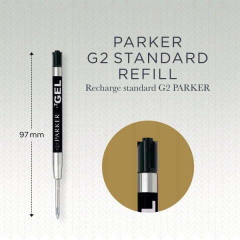 Oryginalne Wkłady Żelowe PARKER do długopisu końcówka medium 0,7 mm 2 szt. Oryginalne Wkłady Żelowe PARKER do długopisu końcówka medium 0,7 mm 2 szt.
