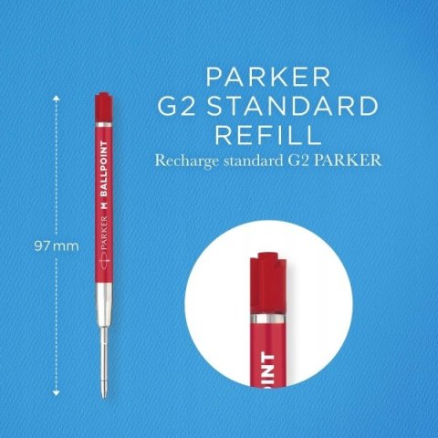 PARKER WKŁAD EKONOMICZNY DO DŁUGOPISU CZERWONY 2 SZTUK ROZMIAR MEDIUM PARKER WKŁAD EKONOMICZNY DO DŁUGOPISU CZERWONY 2 SZTUK ROZMIAR MEDIUM