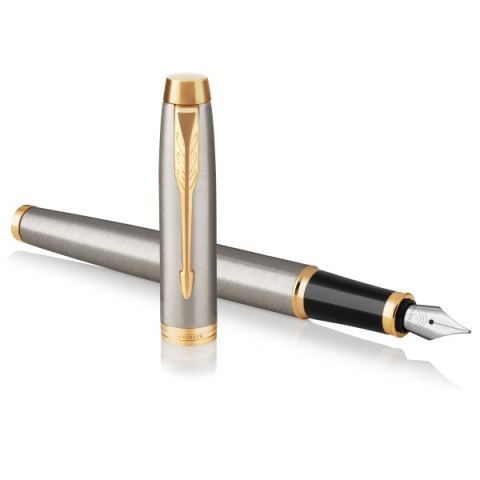 Pióro PARKER Brushed Metal GT ZŁOCONY Stalówka F w Pudełku Pióro PARKER Brushed Metal GT ZŁOCONY Stalówka F w Pudełku