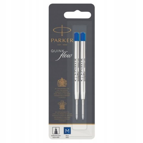 Wkłady PARKER PARKER QUINKflow do długopisu medium niebieskie 2 szt. Wkłady PARKER PARKER QUINKflow do długopisu medium niebieskie 2 szt.