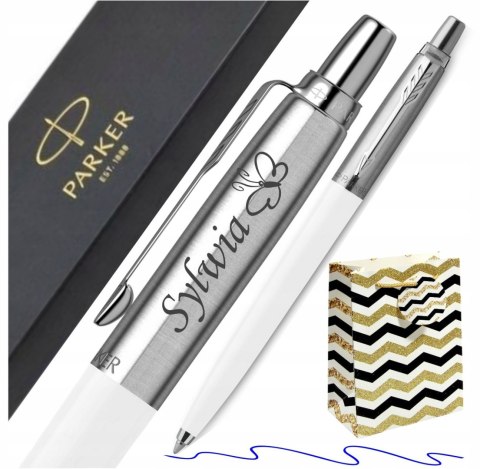 DŁUGOPIS PARKER JOTTER BIAŁY PREZENT Z TWOIM TRWAŁYM GRAWEREM TOREBKĄ DŁUGOPIS PARKER JOTTER BIAŁY PREZENT Z TWOIM TRWAŁYM GRAWEREM TOREBKĄ