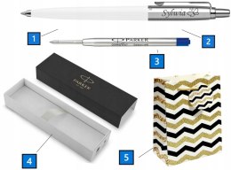 DŁUGOPIS PARKER JOTTER BIAŁY PREZENT Z TWOIM TRWAŁYM GRAWEREM TOREBKĄ