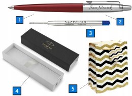 Długopis Parker Jotter Originals Ct Czerwony z grawerem i prezentowa torebka
