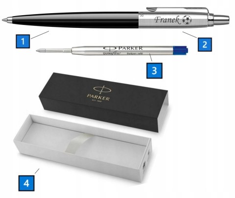 Długopis Parker Jotter Czarny Oryginalny z Grawerem w Pudełku Parker Długopis Parker Jotter Czarny Oryginalny z Grawerem w Pudełku Parker