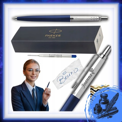 Długopis Parker Jotter Granatowy Z Trwałym Grawerem Prezent Torebka Gratis Długopis Parker Jotter Granatowy Z Trwałym Grawerem Prezent Torebka Gratis