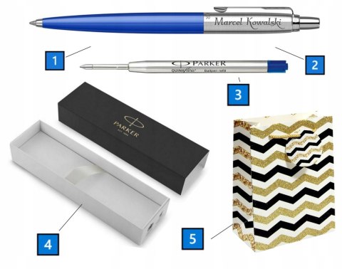 Długopis Parker Jotter Originals Ct Niebieski z grawerem i prezentowa torebka Długopis Parker Jotter Originals Ct Niebieski z grawerem i prezentowa torebka