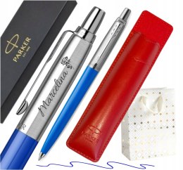 Długopis Parker Jotter Originals Ct niebieski z Grawerem i Etui Czerwone Parker