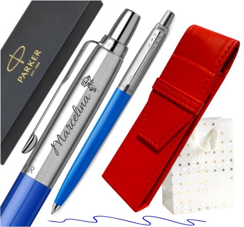 Długopis Parker Jotter Originals Ct Niebieski z grawerem i Etui Czerwone Długopis Parker Jotter Originals Ct Niebieski z grawerem i Etui Czerwone