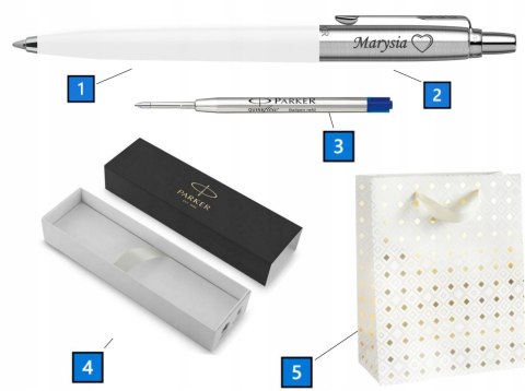 DŁUGOPIS PARKER JOTTER BIAŁY PREZENT Z GRAWEREM DŁUGOPIS PARKER JOTTER BIAŁY PREZENT Z GRAWEREM