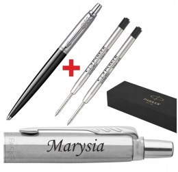 Długopis Parker Jotter Czarny z Grawerem + 2 WKŁADY ORYGINAŁ CZARNE PARKER