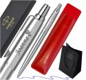 Długopis Parker Jotter Stal Ct z grawerem i z czerwonym etui Parker