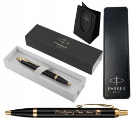 Długopis Parker IM CZARNY GT z GRAWEREM Z ETUI ORYGINALNYM CZARNYM PARKER