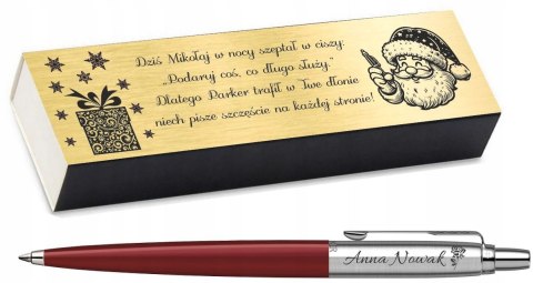 DŁUGOPIS PARKER JOTTER ORIGINALS CZERWONY CT Z GRAWEREM PREZENT NA MIKOŁAJA