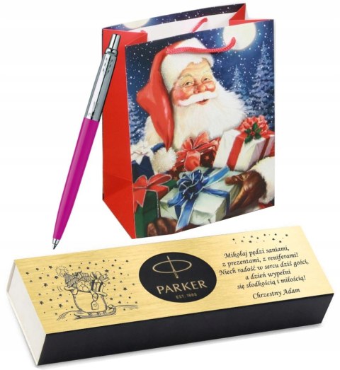 DŁUGOPIS PARKER JOTTER ORIGINALS MAGENTA CT Z GRAWEREM PREZENT NA MIKOŁAJA