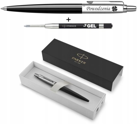 Długopis Parker Jotter Czarny z Grawerem + Gratis dodakowy czarny wkład Długopis Parker Jotter Czarny z Grawerem + Gratis dodakowy czarny wkład