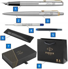 ZESTAW PARKER JOTTER GT PIÓRO DŁUGOPIS Z GRAWEREM W PUDEŁKU Z ETUI PARKER