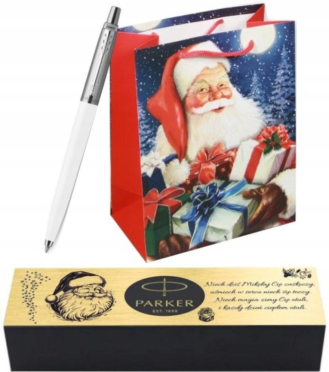 DŁUGOPIS PARKER JOTTER ORIGINALS BIAŁY CT Z GRAWEREM PREZENT NA MIKOŁAJA