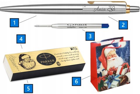 DŁUGOPIS PARKER JOTTER STAL GT Z GRAWEREM EKSKLUZYWNY PREZENT NA MIKOŁAJKI