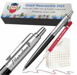 Długopis Parker Jotter Czarny z grawerem Czerwony Wkład DLA WYCHOWAWCY
