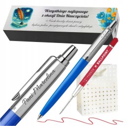 Długopis Parker Jotter z grawerem CZERWONY WKŁAD PREZENT dla NAUCZYCIELA