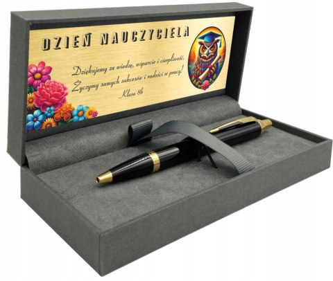 PARKER DŁUGOPIS IM GT ZŁOCONY Z GRAWEREM CZERWONY WKŁAD DLA NAUCZYCIELA