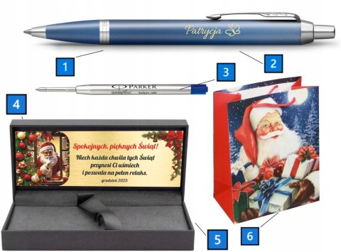 DŁUGOPIS PARKER IM RITUALS Z GRAWEREM Prezent Z TABLICZKĄ NA ŚWIĘTA