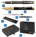 DŁUGOPIS PIÓRO CZARNE ZŁOCONE PARKER URBAN W PUDEŁKU PREMIUM Z ETUI Z GRAWEREM I TABLICZKA na ŚWIĘTA