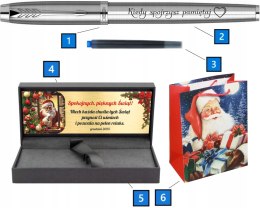 PARKER PIÓRO WIECZNE IM STALOWE M CT GRAWEREM Z TALICZKĄ PREZENT NA ŚWIĘTA