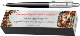 DŁUGOPIS PARKER JOTTER CZARNY Z GAWEREM I BLASZKĄ NA PREZENT ŚWIĄTECZNY