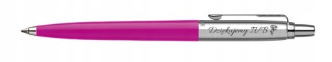 DŁUGOPIS PARKER JOTTER MAGENTA Z GRAWEREM TABLICZKĄ UPOMINEK NA ŚWIĘTA
