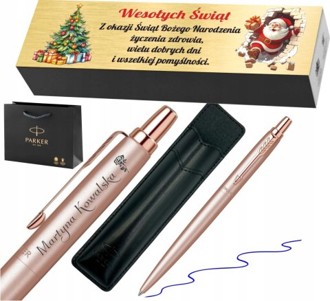 DŁUGOPIS PARKER PINK GOLD Z GRAWEREM NA PREZENT TABLICZKA na ŚWIĘTA