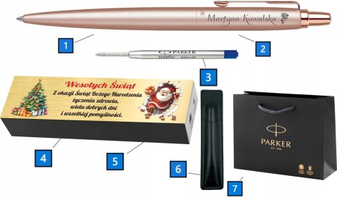 DŁUGOPIS PARKER PINK GOLD Z GRAWEREM NA PREZENT TABLICZKA na ŚWIĘTA