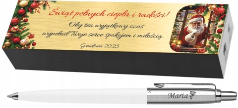 Długopis Parker Jotter Biały z Grawerem PREZENT IDEALNY UPOMINEK NA ŚWIĘTA