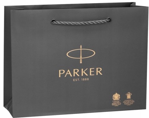 DŁUGOPIS PARKER IM CZARNY ZE ZŁOTEM Z GRAWEREM I TOREBKĄ PREZENTOWĄ