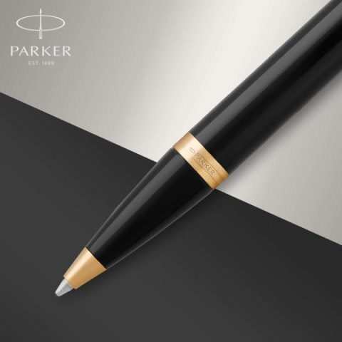 PARKER IM CZARNY ZŁOCONY GT Z GRAWEREM W PUDEŁKU TABLICZKA NA ŚWIĘTA