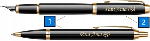 PARKER PIÓRO WIECZNE DŁUGOPIS ZESTAW IM ZŁOCONY Z GRAWEREM PREZENT ŚWIĘTA