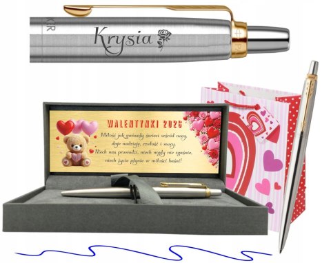 DŁUGOPIS PARKER ZŁOCONY JOTTER Z GRAWEREM PREZENT DLA DZIEWCZYNY WALENTYNKI