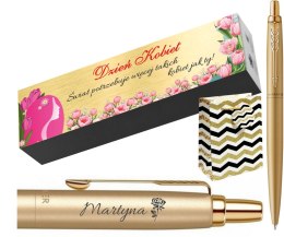 Długopis Parker Jotter Mono Gold z Grawerem i tabliczką PREZENT na DZIEŃ KOBIET