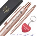 Długopis Parker Jotter Pink GOLD Z GRAWEREM BRELOK SERCE NA WALENTYNKI