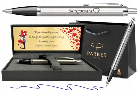 PARKER DŁUGOPIS STAL GRAWER IM CT Z GRAWEREM SUPER PREZENT NA WALENTYNKI
