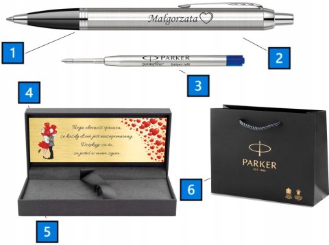 PARKER DŁUGOPIS STAL GRAWER IM CT Z GRAWEREM SUPER PREZENT NA WALENTYNKI