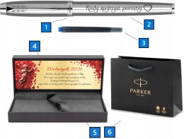 PARKER PIÓRO WIECZNE IM STALOWE CT GRAWEREM IDEALNY PREZENT NA WALENTYNKI