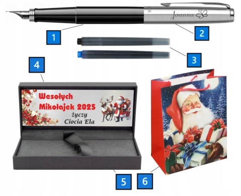 Parker Jotter Czarne Pióro Wieczne z Grawerem TABLICZKA PREZENT NA MIKOŁAJA